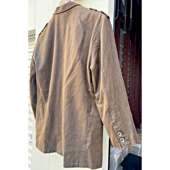 INSERCH Limited Edition Men's Brown Faux Leather Blazer Jacket Size 4XL - Picture 5 of 12